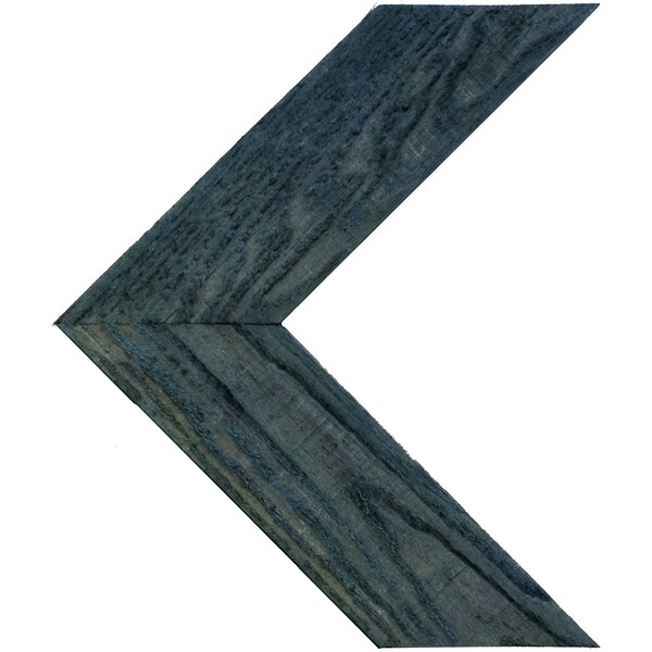 Ekena Millwork 13"W x 16"H x 3/4"D Vintage Farmhouse 3 1/2" Chevron, Barnwood Decor Collection, Driftwood Blue DECR13X16X075CHVBU - main